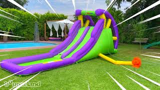 Bounceland Double Water Slide With Splash Pool
