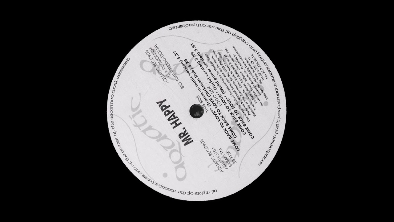 Mr. Happy - Come Back To Love (Joyful Version) - YouTube