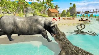 Wild Crocodile Simulator 3D Android GAMEPLAY #3 Droidcheatgaming | Hungry Crocodile Attack 3D - game screenshot 5