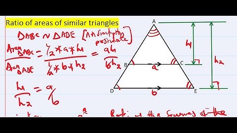 Ratio of areas of similar triangle