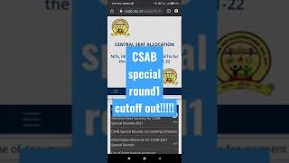 CSAB special round1 cutoff out!!!!! #josaa #csab #josaa2021 #jee #jeeadvance #iit