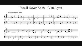 Youll Never Know - Piano Sheet Music No Audio