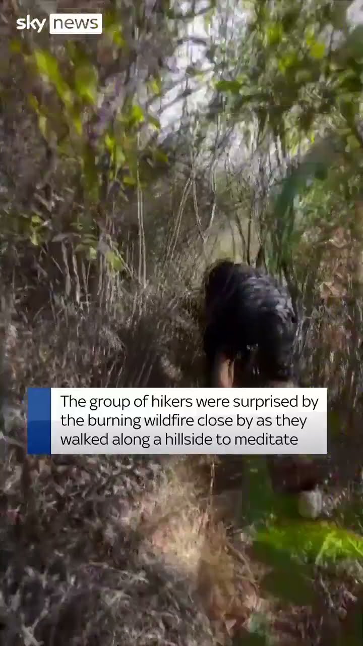 Hikers run from deadly LA wildfires