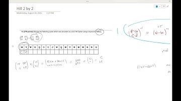 Hill 2 by 2 Cipher - Codebusters - Science Olympiad