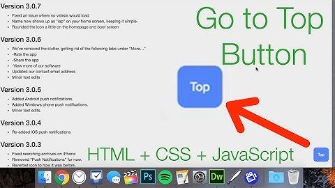 Add Go To Top Buttom HTML