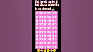 Find the odd number 91 and subscribe my channel 🙏🥺🙏 #trending #quiz #viralvideo @quiz_tester_01