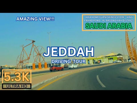[5.3K]Jeddah Drive -Amazing Scenic Day Tour|Saudi Arabia|KSA