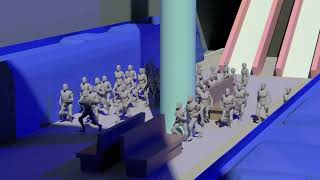 Houdini Train Station Crowd Simulation