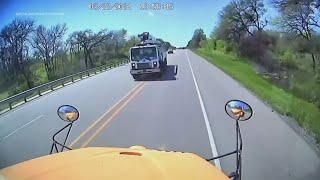 Texas truck driver who crashed into school bus, killing 2, appears in court for first time