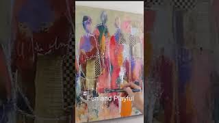 Abstract Figure Painting Demo:Fun and Playful #art ##abstractarttutorialforbeginners #painting