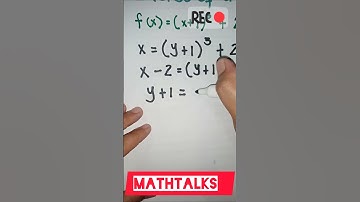 "How to Find the Inverse of a Function Step-by-Step"#shortsvideo