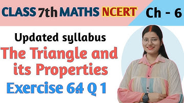 Q1,Ex 6.4-The triangle and its properties- Chapter 6-Maths Class 7th NCERT | maths new syllabus 2023