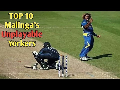 top 10 best malinga unplayable yorkers in cricket history ever - YouTube