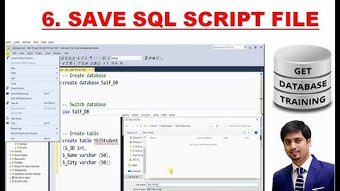 How to Save an SQL Script File