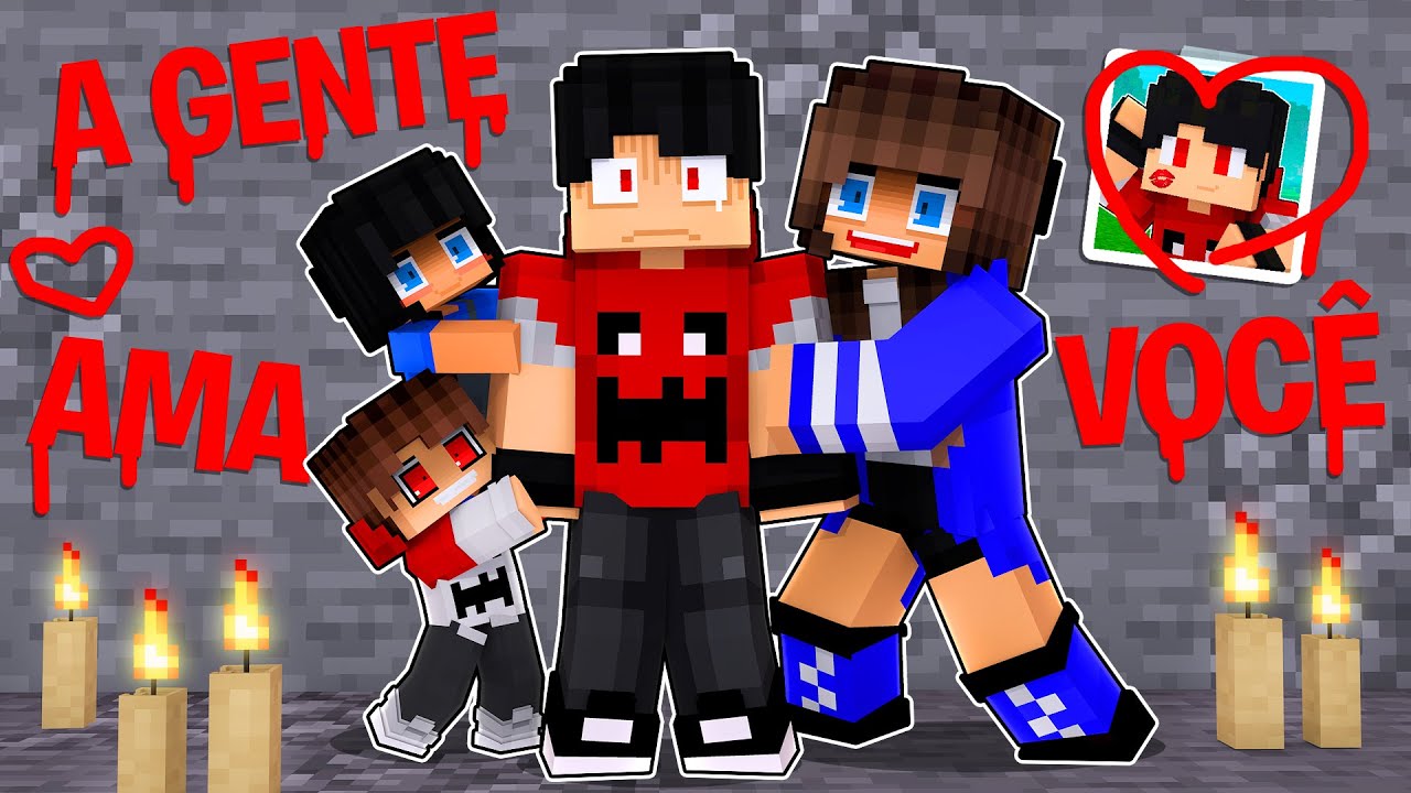 P3DRU tem uma FAMILIA com a GAROTA YANDERE no Minecraft