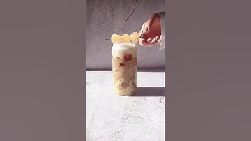 Peach Jelly Iced Coffee🍑☕🧡Taste or Toss? #asmr #shorts #munchmood #coffee #jelly #icedcoffee #fyp