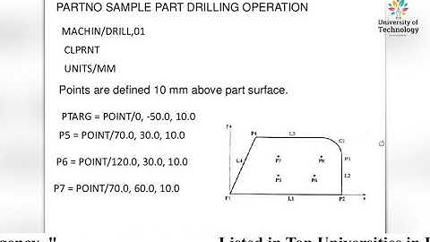 APT Part programme for Drilling operation (3) | Online Education | Learn Online