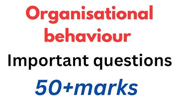 organisational behaviour #important questions #semester2 osmania university @managementraja