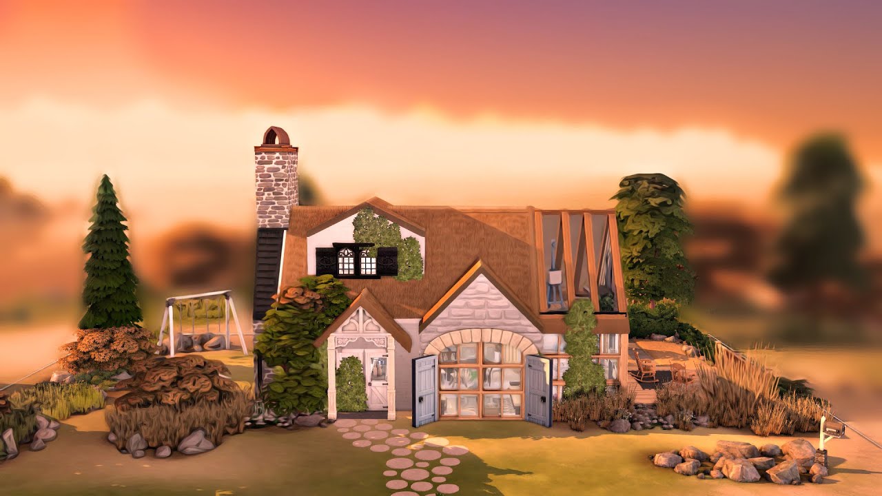 Sea Side Family Cottage | No cc | The sims 4 | Stop motion Speed build ...