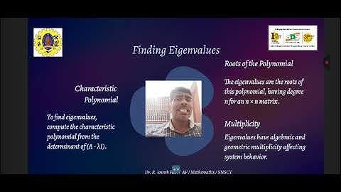 Introduction to Eigen Vectors | Dr. R. Joseph Paul | SNS Institutions