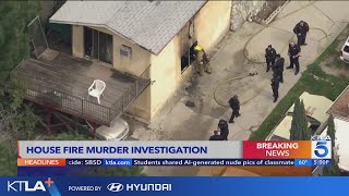 A suspect is in custody after one person was killed in a housefire in Tujunga