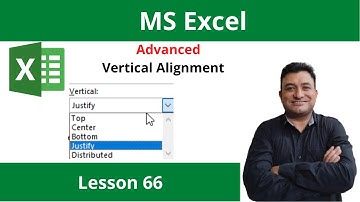 Advanced Vertical Alignment options in MS Excel.