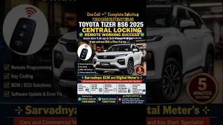 Toyota Taisor Bs6 Remote Matching Programming done #toyota #cars #suzuki #mumbai #automobile #pune