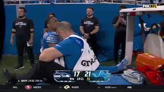 David Montgomery is being carted to the locker room due to a leg injury NFL Season 2023 Week 2