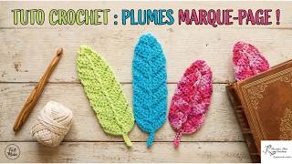 Marque page plume, feuille au crochet @AlextitiaTutoCrochet