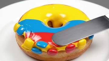 World Flags on Donut 🍩 | Oddly Satisfying ASMR Animation Ep. 10