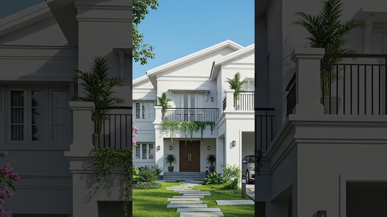 white BEAUTIFUL Colonial Style Home 🏡🌿😍