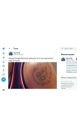 Warriors Fan Gets Copy Of Richard Jeffersons Ugly Tattoo After Losing Bet   OpenCourtBasketball