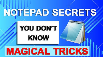 Notepad Tips & Tricks  | Secrets of Notepad | Learn Basic Computer in Hindi