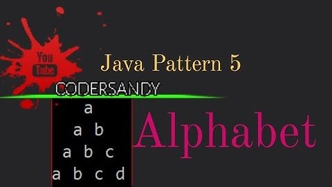 Print  Alphabet  Pattern 3 Program in java l #alphabetpattern #CoderSandy0#java #programming