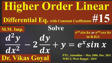 Linear Differential Equation with Constant Coefficients in Hindi #15 (CF & PI) Engineering Maths