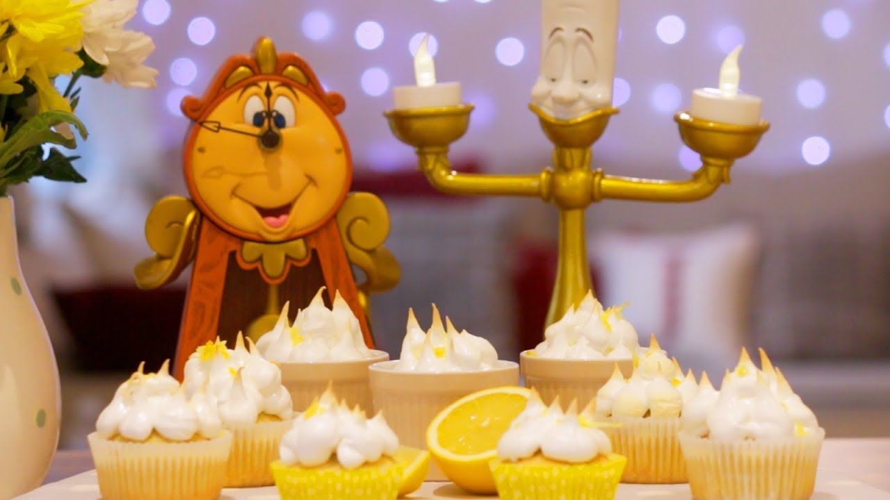 Disney Baking - BE OUR GUEST Lemon Cupcakes 