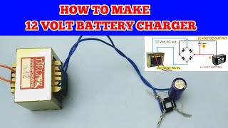 How to make 12 volt battery charger || 12 volt battery charger kaise banaye