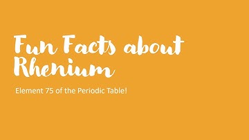 Fun Facts About Rhenium | Rhenium | Element #75 | The Periodic Table | #Shorts