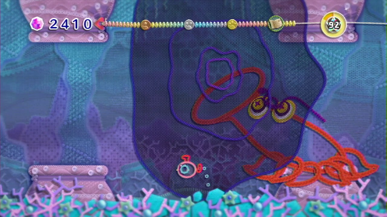 Kirby's Epic Yarn - Capamari Battle