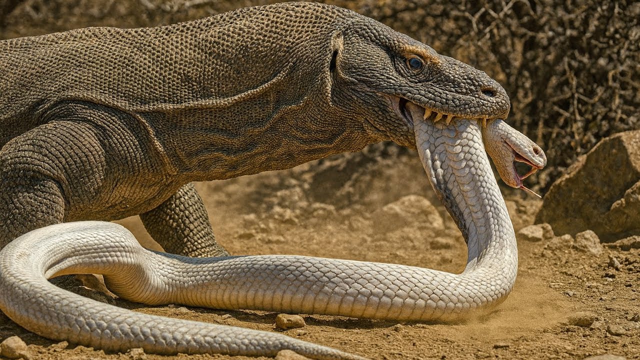 Komodo Dragon vs Giant Snake – The Ultimate Predator Showdown.