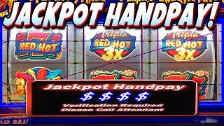 ★ JACKPOT HANDPAY!! ★ $1 TRIPLE RED HOT 777 SLOT MACHINE JACKPOT