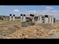 Big Trucks dumping dirt & dozer build 3rd ring road អាប៉ុល និងឡានចាក់ដីធ្វើផ្លូវក្រវ៉ាត់ក្រុងទី៣