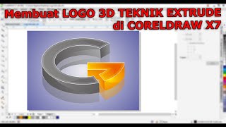 CoreLDRAW X7: Membuat Desain Logo 3D dengan Teknik Extrude #coreldraw