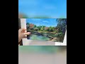 Картина акрилом После дождя. Обзор. Pond painting. Acrylic art.