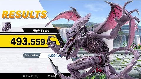 Super Smash Bros. Ultimate - Home-Run Contest, Ridley, 493.559km (No Bat Drops)