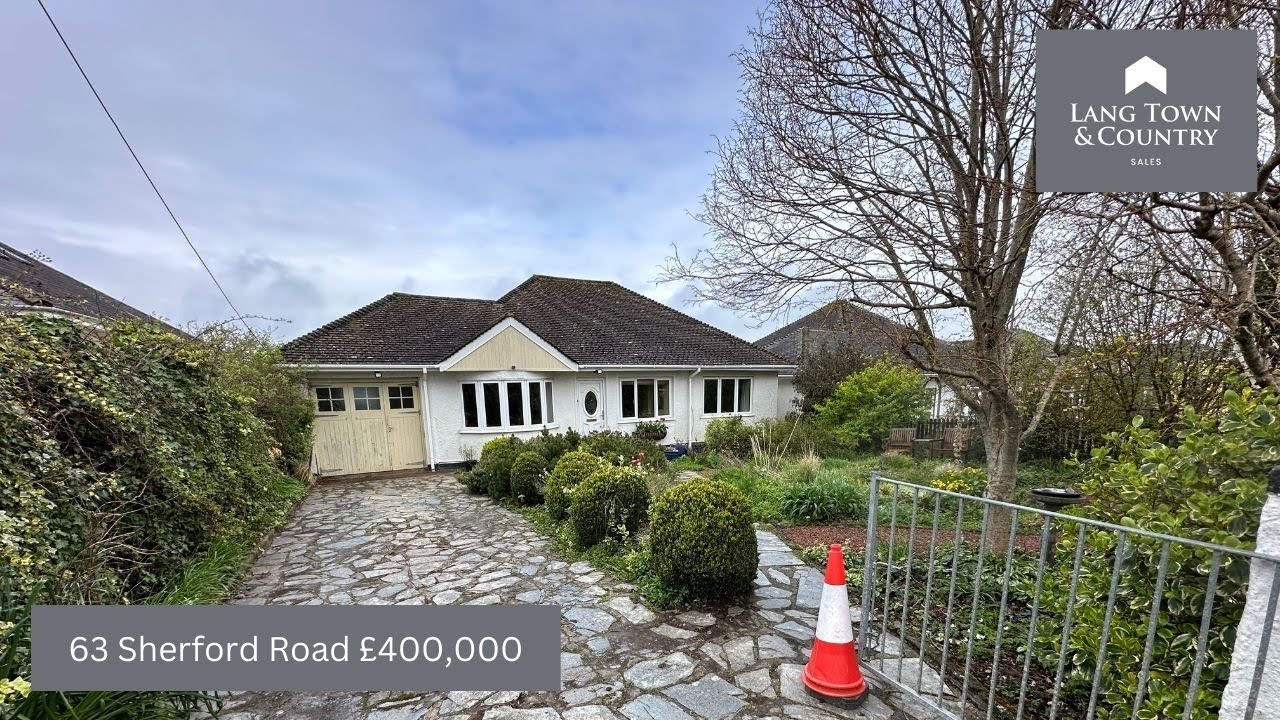 63 Sherford Road-Detached Bungalow For Sale-Generous Plot-Potential to Extend-Lang Town & Country