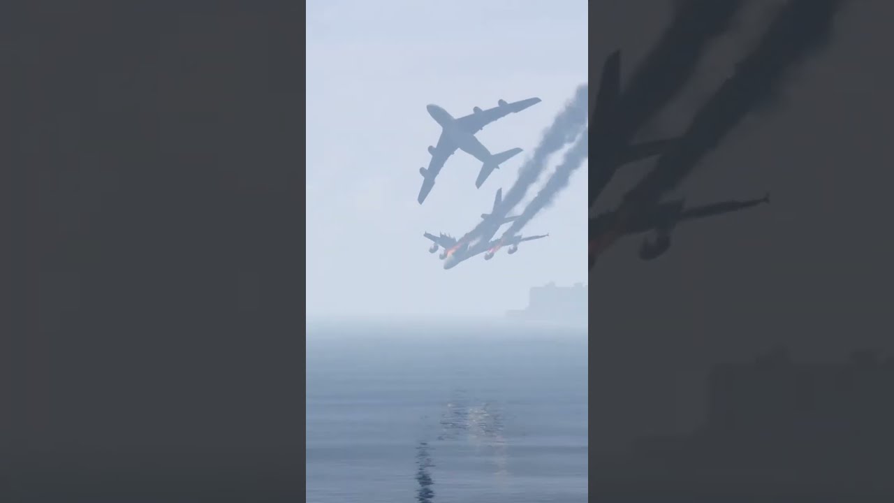 airline a380 Crash Near Black sea after mid air collision at 50000 Feet Hight GTAV 