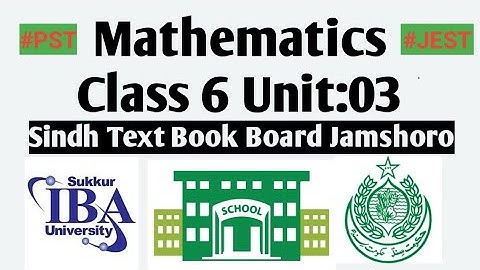 Mathematics Class 6 Unit 3 | School Jobs Test Preparation #pstjobs #jest