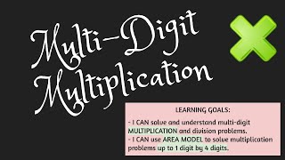 Multi Digit Multiplication (Area Model, 4by1 Digit)