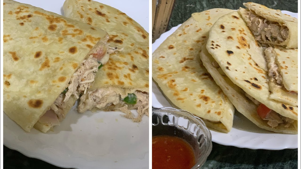 Chessy chicken quesadillaLunch box recipeHomemade Tortillas YouTube